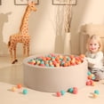 thumbnail image 6 of Ball Pit Balls For  Plastic Playballs Soft Pastel Pelotas Cream Pink+orange+green 100, 6 of 9