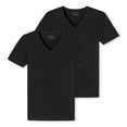 thumbnail image 1 of Pack de 2 Camisetas para Hombre SCHIESSER - Serie "95/5", Cuello en V, S-4XL Negro 2XL (2X-Large), 1 of 3