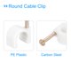 thumbnail image 4 of Redondo Cable Clips, 8mm 80uds PVC Cables Gestión con Carbono Acero Clavo para Hogar Alambre Cables, Blanco, 4 of 5