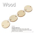 thumbnail image 4 of Wood Circles, 100 Pack Round Wooden Discs with Holes and Rings Unfinished Wooden Circles Blank Wood Rounds, 4 of 6