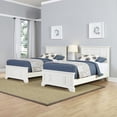 thumbnail image 1 of Home Styles Naples Two Twin Beds 3 Piece Bedroom Set in White, 1 of 3