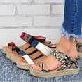 thumbnail image 2 of Summer Sandals For Women Solid Color Ankle Buckle Sandal For Dresses Jeans Skirts Short Pants-26Black43, 2 of 5