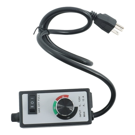 "Variable Speed Controller, Router Fan Electric Motor Rheostat, 1500W 120V 15A"