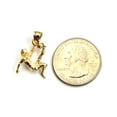 thumbnail image 2 of 14k yellow Gold 3D Soccer Player Pendant charm sport game fine jewelry gift 2.9g, 2 of 12