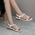 thumbnail image 3 of Dakaela Womens Flat Sandals Comfort Arch Support Summer Walking Shoes Casual Ankle Elastic Flip Flops, 3 of 6