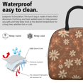 thumbnail image 3 of Daisy Pioneer Flower Brown Pattern Insulated Leakproof Lunch Box for Work, Lunch Bag for Women Men, Loncheras Para Mujer for Beach Travel Picnic Camping, 3 of 5