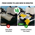 thumbnail image 4 of Golf Cart Seat Covers for 2 Seater,Yellow Grey Black Geometric Microfiber Cart Seat Towel Blanket,Middle Century Art Abstract Aesthetics Absorbent Bench Seats Protector for Golf Course 51"x31", 4 of 9