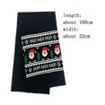 thumbnail image 2 of Unisex Navidad Papá Noel Patrón De Copo De Nieve Invierno Cálido Gorro De Punto Sombrero De Bulbo De Pelo Bufanda Larga De Navidad Yuarrent AP007676-01, 2 of 6