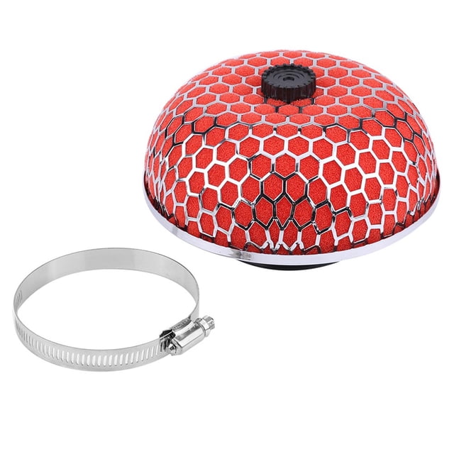 Limpiador de filtro de entrada de aire para coche, espuma de hongo, gasa de alto flujo, universal (rojo)