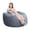 Grey, variant on QinaQin 4-Foot Giant Beanbag Chair, Suitable for Adults and Teenagers, Foam-Filled, Velvet Fabric, Round and Soft Beanbag Sofa, a Must-Have for Living Room