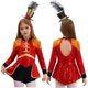 thumbnail image 3 of Disfraz de mago para niños y niñas, traje de Cosplay de mago, baterista de circo, Charretera con flecos, mono de lentejuelas con Mini sombrero de copa, sombrero de equipo de tambor, 3 of 5