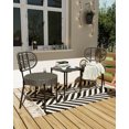 thumbnail image 4 of Ensemble Bistro de Patio en Osier 3 Pcs – Chaises de Salle à Manger d'Extérieur en Rotin avec Table en Verre Trempé pour Jardin, Balcon, Cour Arrière Ou Appartement, 4 of 7