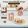 thumbnail image 4 of Ikoopy 10oz Ceramic Coffee Mug with Sip Hole, Chestnut Hand Painted Striped&nbsp;Novelty Espresso Cup&nbsp;with Straw for Coffee Tea Hot Chocolate, 4 of 10