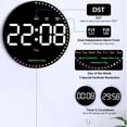 thumbnail image 3 of Reloj de Pared Digital con Luz Colorida, Reloj Digital LED de 10 Pulgadas con Control Remoto, Reloj Despertador para Sala de Estar, Oficina, Gimnasio, 3 of 5