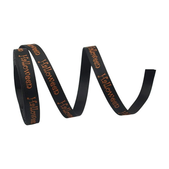Btomtd 359.84"x0.39" Halloween Festive Ribbon for Creating Spooky Ornaments and Party Scene Decorations Decorative Ribbon Material for Bows and Headpieces, Black