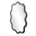 thumbnail image 6 of DecMode 31" x 40" Black Handmade Wavy Wall Mirror with Dimensional Carved Frame, 6 of 9