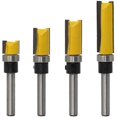 thumbnail image 1 of 1/2" Diameter Flush Trim Pattern Template Router Bit Set Wood Top Bearing Milling Cutter Tool With 1/4 Inch Shank Flush Trim Bit Woodworking Milling C, 1 of 4