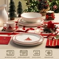 thumbnail image 4 of vancasso 30 Pieces Dinnerware Set Service for 6, Ceramic Tableware Set for Xmas, Dishwasher and Microwave Safe, Christmas Tree, 4 of 8