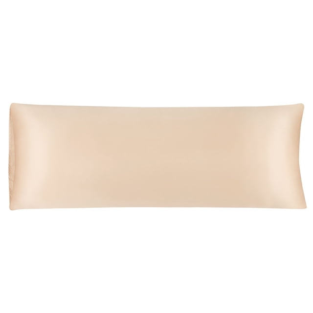 Unique Bargains Taie d'Oreiller pour le Corps en Satin Luxe Rafraîchissante Anti-Froissement Soyeuse Longue