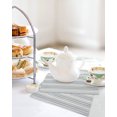thumbnail image 4 of Vintage Stripes Kitchen Dish Towels for Drying Dishes Set of 2, Retro Minimalist Lines Pattern Light Blue Waffle Weave Microfiber Hand Tea Bathroom Towels Quick Dry & Absorbent Towel 12x12, 4 of 7