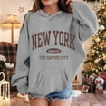thumbnail image 2 of Boys Hoodies Kids City Name Grey Hoodies Casual Long Sleeve Hoodies Warm Fall Winter Clothes Little Girls Clothes Size 11-12Years, 2 of 4