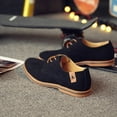 thumbnail image 7 of Tawop Mens Dress Shoes Faux Leather Casual British Fashion Suede Black Size:9.5, 7 of 7
