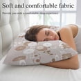 thumbnail image 5 of Brown White Floral Throw Pillow Covers, Spring Botanical Leaves Farmhouse Soft Breathable Pillow Cases with Invisible Zipper for Sleeping, Queen Size Pillowcases for Couch Bed Sofa Chair 20x30 Inches, 5 of 9