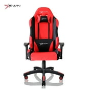 E-WIN Gaming Chair,Racing Style PU Leather Computer Chair with Headrest and Lumbar Support-Red