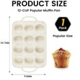thumbnail image 5 of LQQBOX 1 Pack 12 Cups Cupcake Pan, Non-Stick Muffin Tin for Baking Muffin Cakes, Tart, BPA Free and Dishwasher Safe - With - Colored Dots, 5 of 7