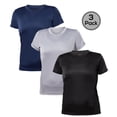 thumbnail image 1 of Blank Activewear Lot de 3 T-Shirts pour Femmes, Tissu de Performance à Séchage Rapide, 1 of 4