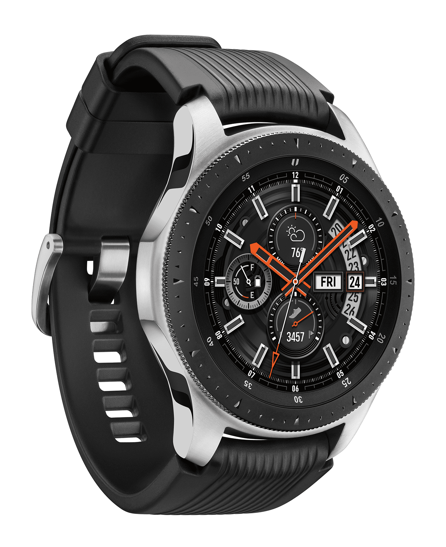 Metafor Høring Produktivitet SAMSUNG Galaxy Watch - Bluetooth Smart Watch (46mm) - Silver - SM-R800NZSAXAR  - Walmart.com