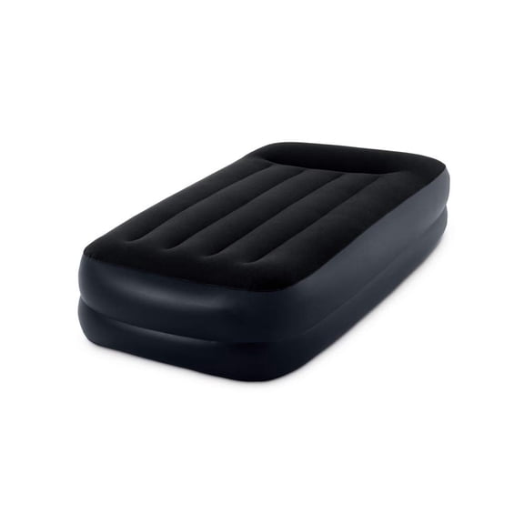 Intex 16.5" Twin Dura-Beam Pillow Rest Raised Airbed with Built-In Electric Pump