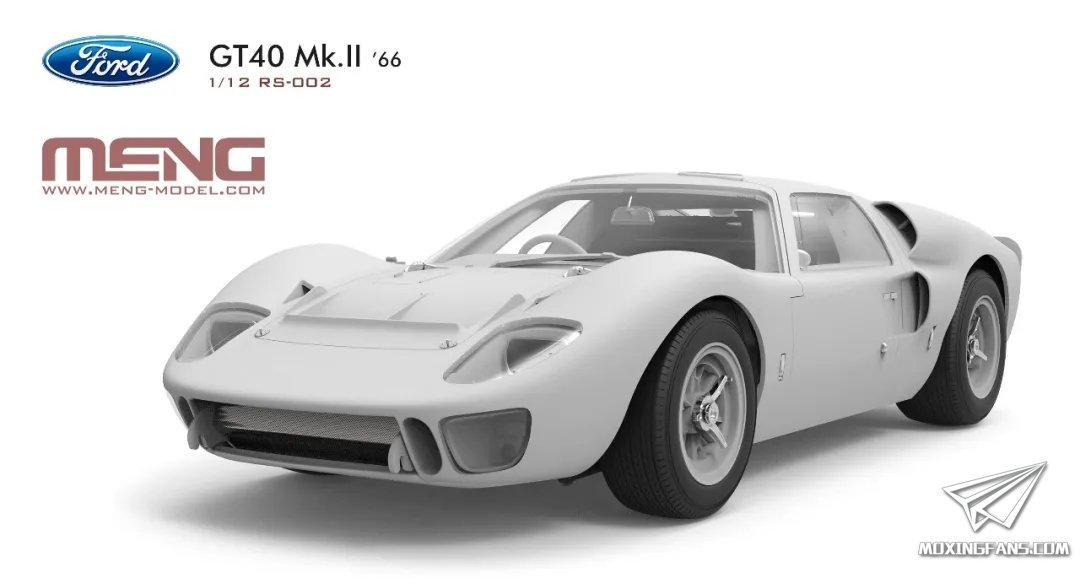 MENG Model Kit 1/12 Scale FORD GT40 MK,ll "66 RACING SERIE RS-002 Model Kit