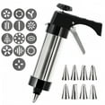 thumbnail image 2 of Spritz Cookie Press G-un Kit,13 Cookie Discs+8 Icing Nozzles Perfect for DIY Christmas Cookies and Decorating Cookies,Gifts for Wome(Comes with Cleaning Brush)（Silver), 2 of 2