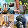 thumbnail image 4 of Tasse Pot de Camping avec Poignées Pliables et Couvercle Gobelet en Acier Inoxydable pour Camping Randonnée, 4 of 8