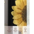 thumbnail image 6 of Sunflower Sheer Curtains for Living Room Bedroom, In A World Full of Roses Be A Sunflower Watercolor Floral Black Light Filtering Sheer Curtains, Rod Pocket Voile Window Drapes, 2 Panels Set 52"x 72", 6 of 7
