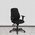 thumbnail image 2 of Scranton & Co Mid Back Fabric Swivel Office Chair in Black, 2 of 9