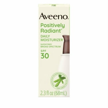 2X - Aveeno Positively Radiant Daily Moisturizer with Broad Spectrum SPF 30 Sunscreen 2.3 fl oz