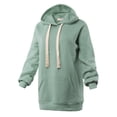 thumbnail image 2 of A2Y Women's Oversized Loose Fit Longline Long Sleeve Pockets Hoodie Sweatshirts Light Green S, 2 of 6