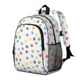 thumbnail image 2 of Multicolor Dog Paw Print White Pattern Backpack for School, Cute School Bag with Adjustable Shoulder Straps and Padded Back, 15"x11.42"x5.5", 2 of 5