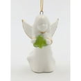 thumbnail image 2 of Ceramic Angel Shamrock Ornament 2x2x3.25  Mom, 2 of 5