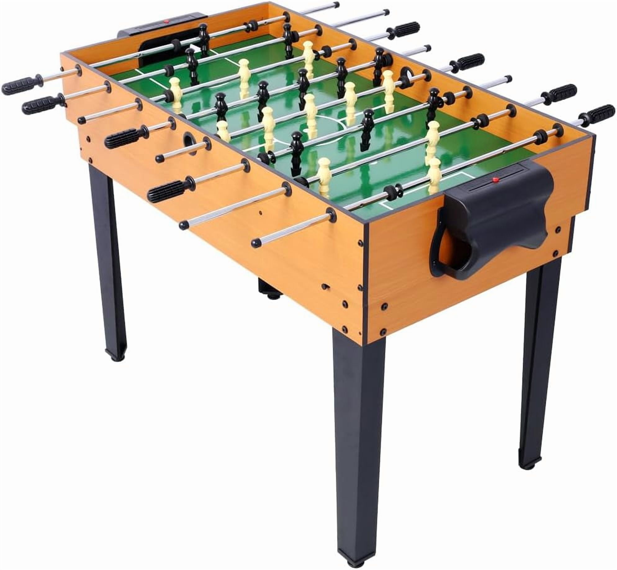 Acekid 5 in 1 Multi Game Table Combination Game Table Set with Foosball Table Pool Billiards Basketball Air Hockey Table Tennis Brown Blue