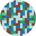 thumbnail image 1 of Ahgly Tapis de Zone Carré Transitionnel Lavable en Machine, 3 Pieds Carré, 1 of 7