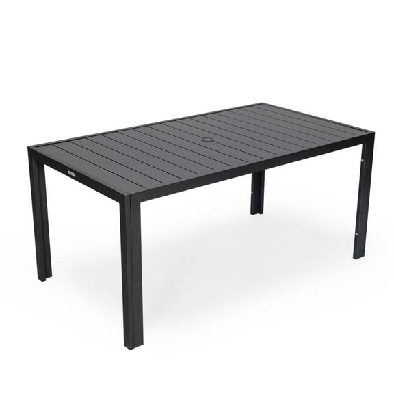 LeisureMod Chelsea Aluminum Outdoor 63" Dining Table