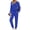 Blue, variant on Two Piece Sets for Women Fall Outfits Fashion Lounge Sets V Neck Tops and Jogger Pants Tracksuit Vacation Travel Outfits