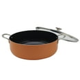 thumbnail image 5 of Infuse 10.5Qt Nonstick Aluminum Covered Caldero Jumbo Cooker Saute Pan with Glass Lid, Orange, 5 of 5