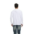 thumbnail image 3 of Zfeel Lightweight Dry Fit Pullover Hoodie, Men's 100% Polyester Long Sleeve Hoodie, White, M, 3 of 5