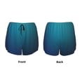 thumbnail image 3 of Fotbe Blue and Teal Gradient Pattern Womens High Waist Running Shorts Athletic Workout Quick Dry Shorts for Women with Pockets Gym Yoga Summer Shorts-Small, 3 of 7
