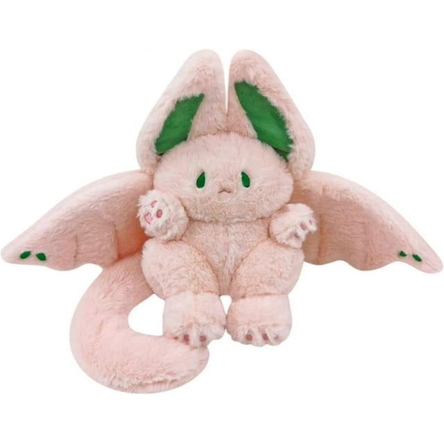 Cute Bat Bunny Plush Pillow Kawaii Bat Rabbit Stuffed Animal for Kids Pink 12