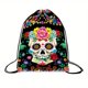 thumbnail image 1 of Halloween Skull Gym Swim Cordón Mochila Bolsas Bolsa De Almacenamiento Portátil, 1 of 4